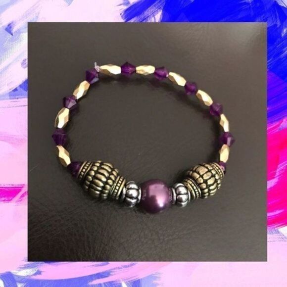 NWOT. Set of 3 Beautiful Stretch Bracelet. - Picture 3 of 5